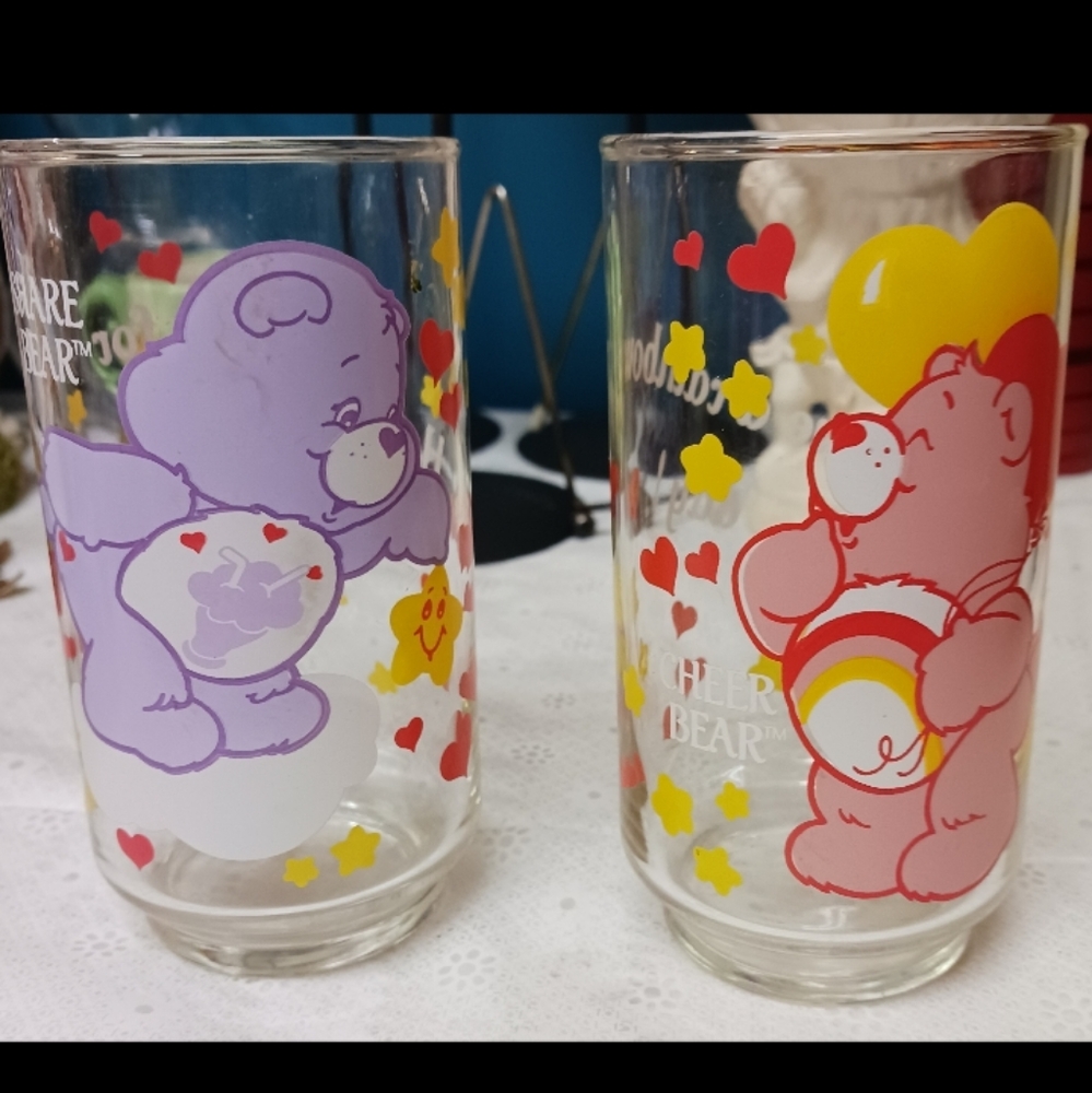 Collectibles 12 oz glasses Care Bear from Pizza Hut collection